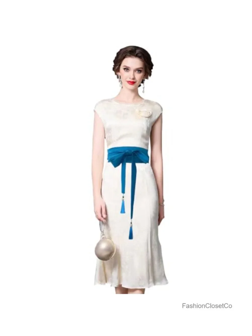 Women's Silk-Like Tassel Tie Belt | Lace-Up Waist Wrap for Dresses